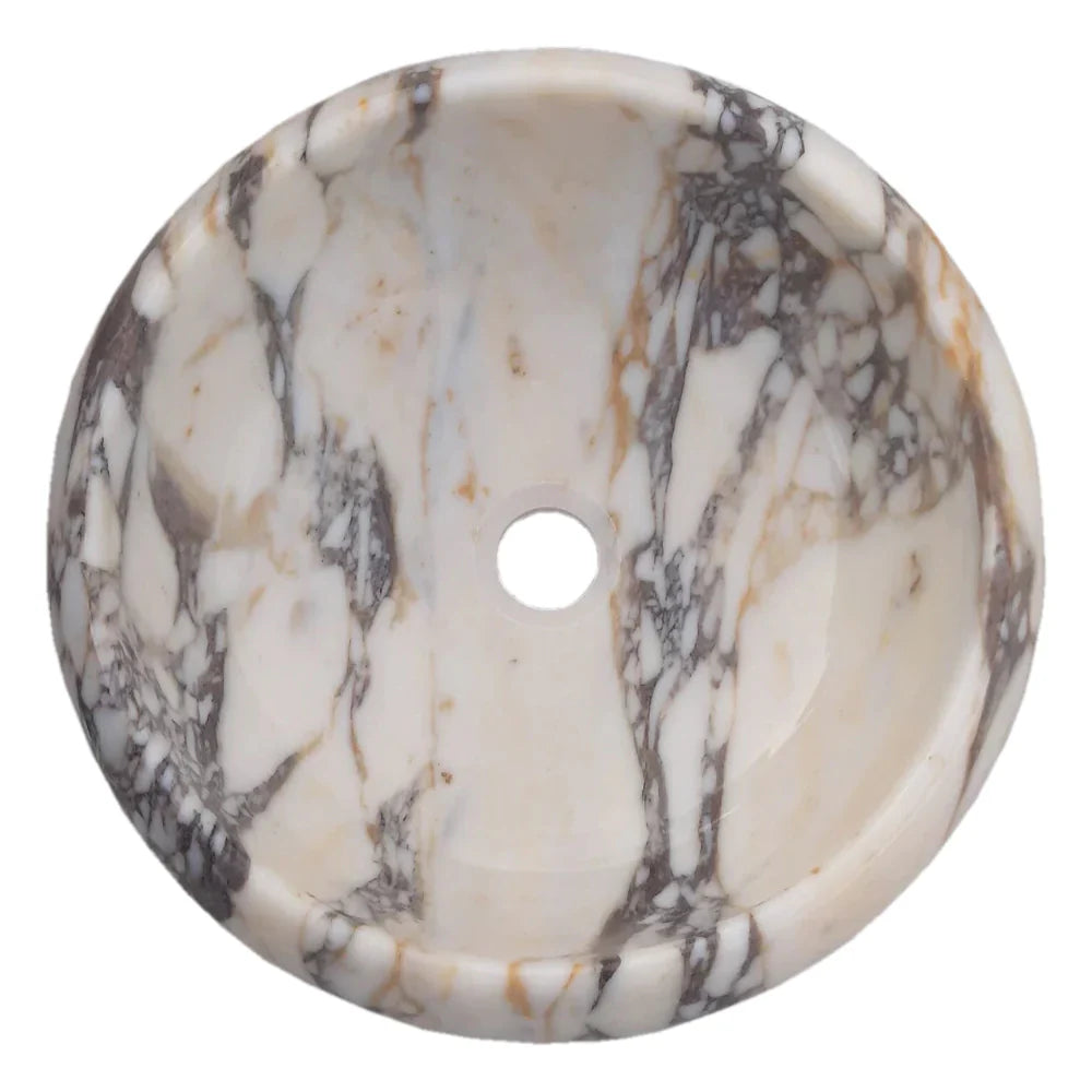 Calacatta Viola Marble Above Vanity Round Bathroom Sink Polished (D)16