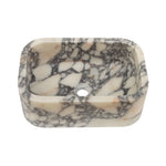 Calacatta Viola Marble Wall-mounted Natural Stone Rectangular Sink (W)12" (L)18" (H)7"
