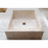 Cappuccino Beige Marble Rectangular Above Vanity Bathroom Sink (W)18" (L)21.5" (H)5"