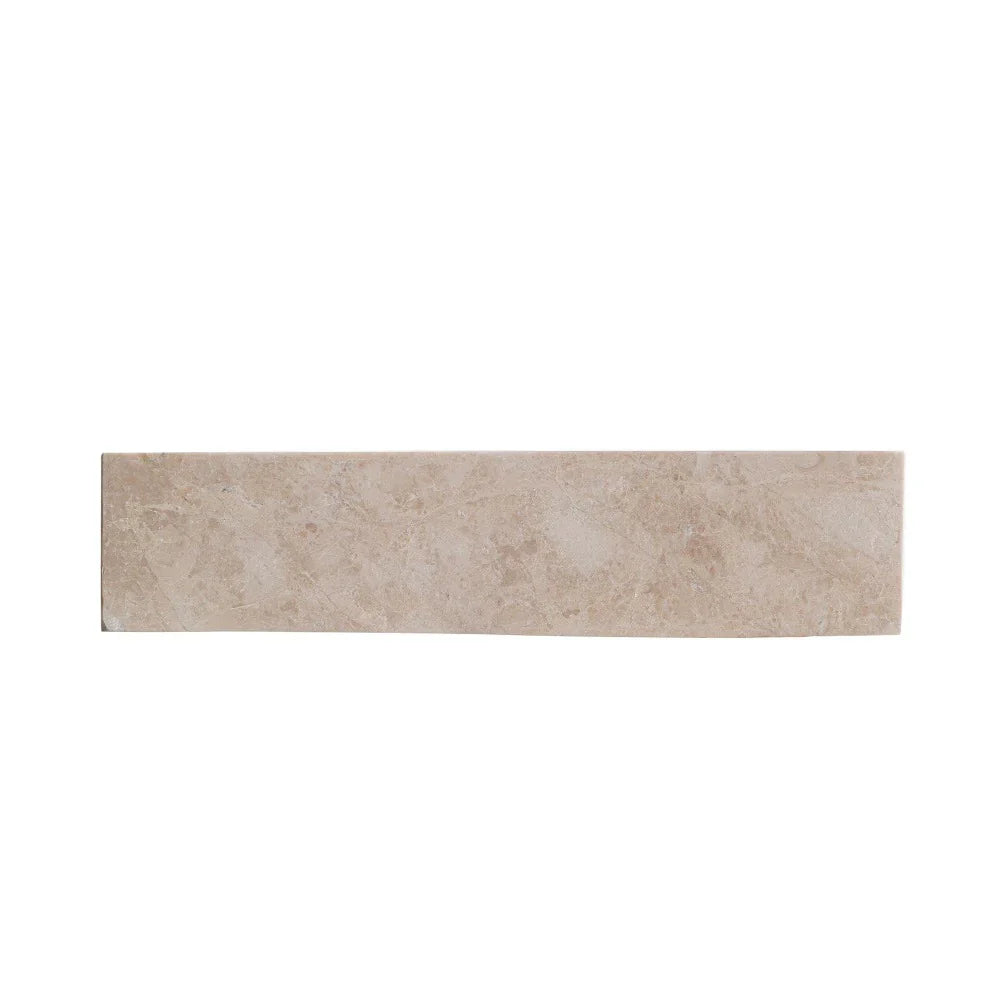 Cappuccino Beige Marble Rectangular Above Vanity Bathroom Sink (W)18