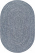 Blue Braided Faux Jute Rug