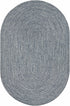 Blue Braided Faux Jute Rug