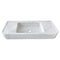 Carrara White Marble Wall-mount Bathroom Vanity Sink Fluted (W)16" (L)40" (H)6"