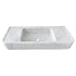 Carrara White Marble Wall-mount Bathroom Vanity Sink Fluted (W)16" (L)40" (H)6"