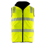 Hi Vis Reversible Insulated Safety Vest with Reflective Thermal Transfer Strips