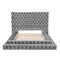 Tufted Oversized Headboard Platform Bed With Fully Upholstered Frame
