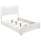 Marceline Wood Eastern King LED Panel Bed White