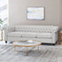 Chesterfield Style 3 Seater Sofa with Deep Button Tufting - Multiple Colors
