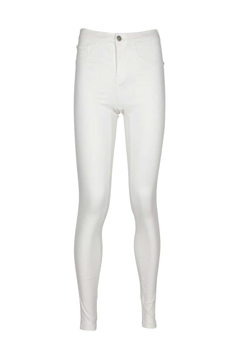 Cenia Mid Waist Pockets Stretched Denim Pants