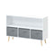 Bookcase With Collapsible Drawers, Book Display Organizer