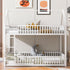 Metal House Bunk Bed With Fence And Door