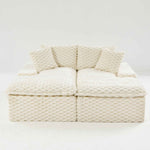 Double Chaise Lounge With Full Compressed Sponge