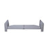 Contemporary 3 Seater Sofa with Plush Accents - Fabric