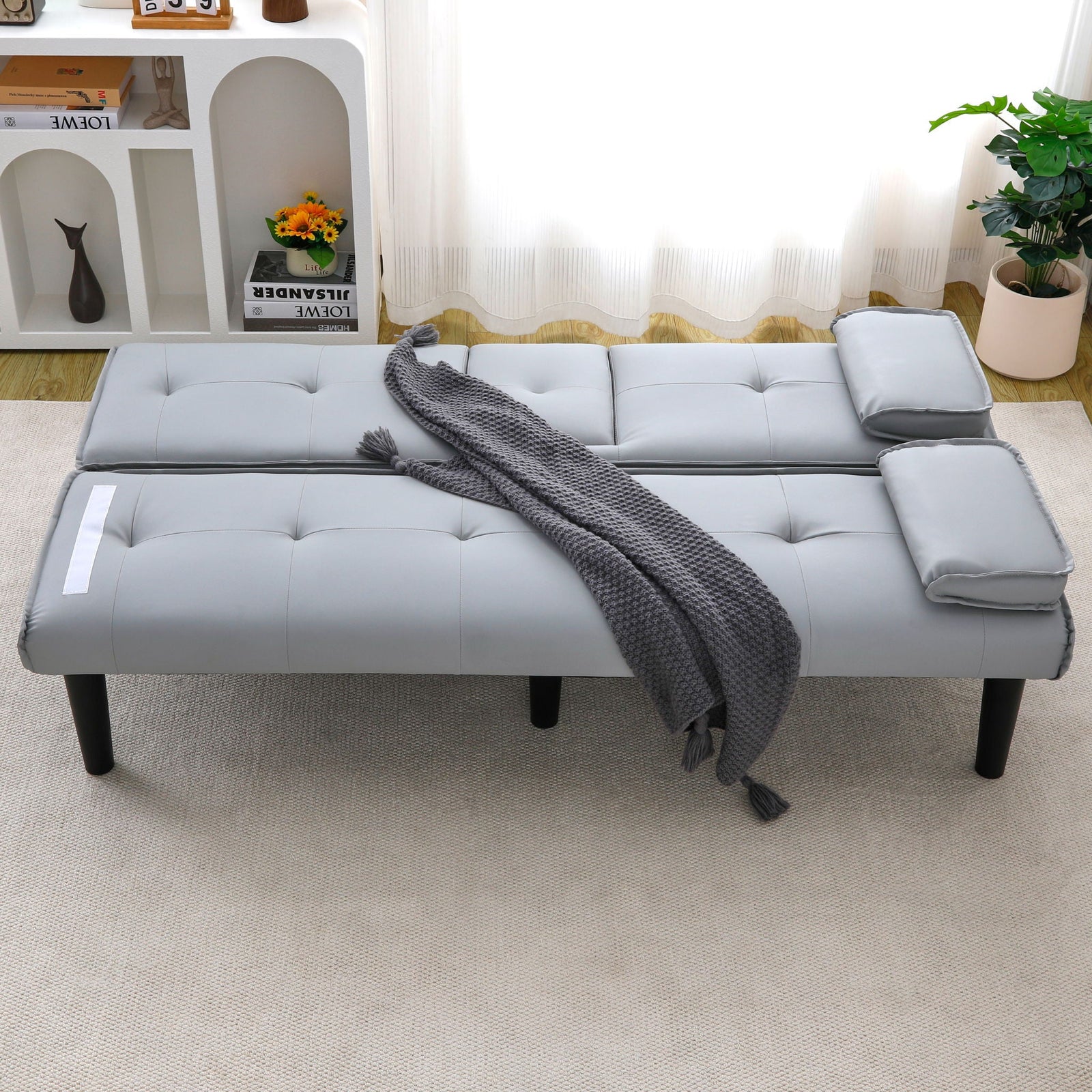 Sofa Bed With Foldable Design And Cup Holder