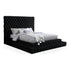 Tufted Oversized Headboard Platform Bed With Fully Upholstered Frame