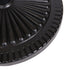 Black Rock Resin Outdoor Umbrella Base with Steel Support in Black Finish