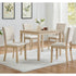 Modern 5-Piece Wooden Dining Table Set for 4 People in Light Oak