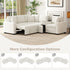 Modular L-Shaped Sectional Sofa Bed With Pull-Out Sleeper, Cup Holders, And Storage