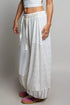 POL Patchwork Mixed Knit Wide Leg Pants