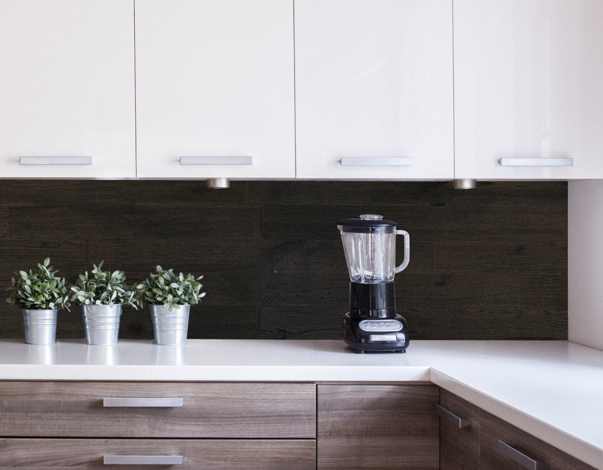 Classic Originals 1/4 in. x 5.1 in. Real Wood Easy Install Wall Panels - Charcoal (20 Sq. Ft.)