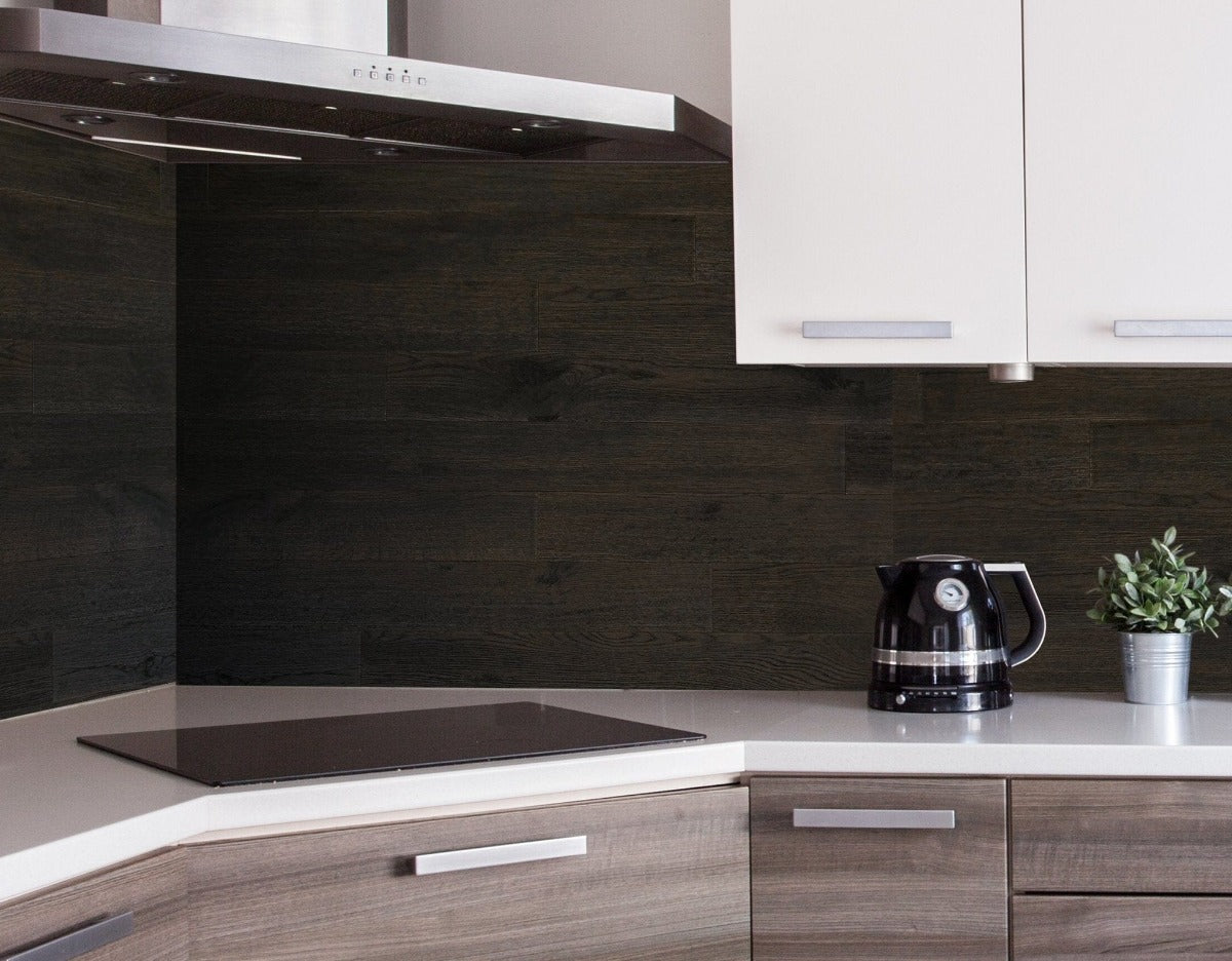 Classic Originals 1/4 in. x 5.1 in. Real Wood Easy Install Wall Panels - Charcoal (20 Sq. Ft.)