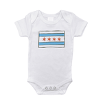Chicago Flag Baby Onesie