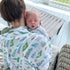 Gift Set: Chicago Baby Muslin Swaddle Blanket and Burp Cloth/Bib Combo Baby Shower Essential for Newborn