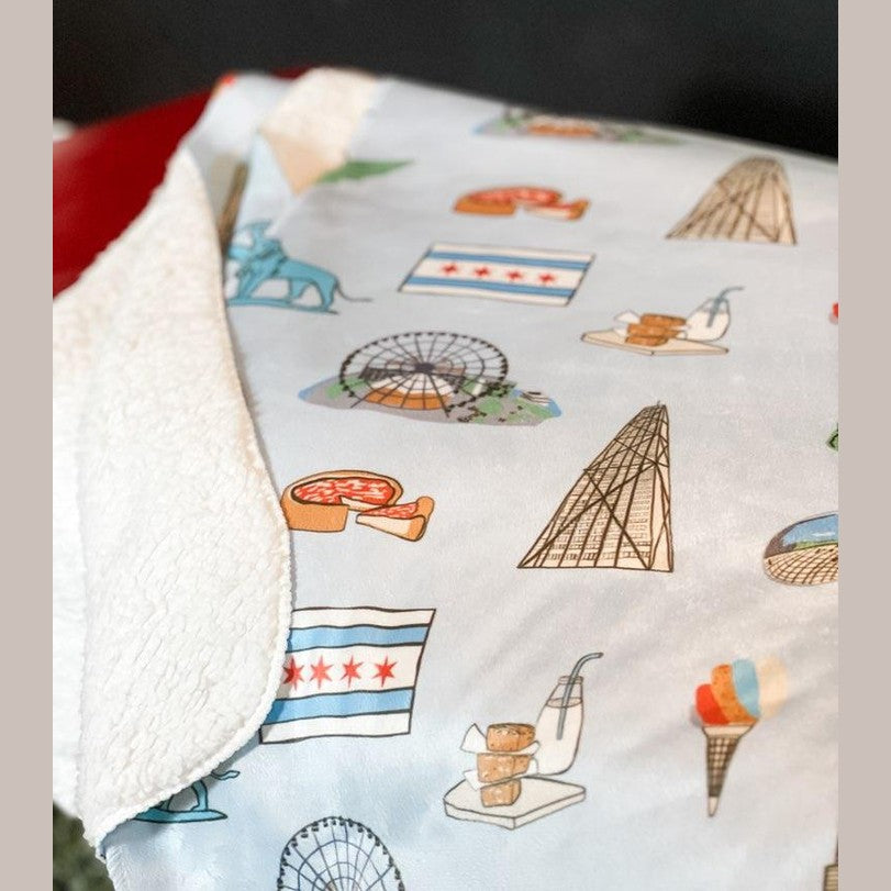 Chicago Plush Throw Blanket 60x80