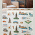 Chicago Plush Throw Blanket 60x80 Nostalgic Hometown Keepsake