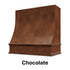 Wood Range Hood With Sloped Front and Decorative Trim - 30", 36", 42", 48", 54" and 60" Widths Available