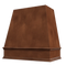 Chocolate Wood Range Hood With Tapered Front and Decorative Trim - 30", 36", 42", 48", 54" and 60" Widths Available