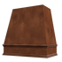 Chocolate Wood Range Hood With Tapered Front and Decorative Trim - 30", 36", 42", 48", 54" and 60" Widths Available