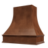 Chocolate Wood Range Hood With Curved Front and Decorative Trim - 30" 36" 42" 48" 54" and 60" Widths Available