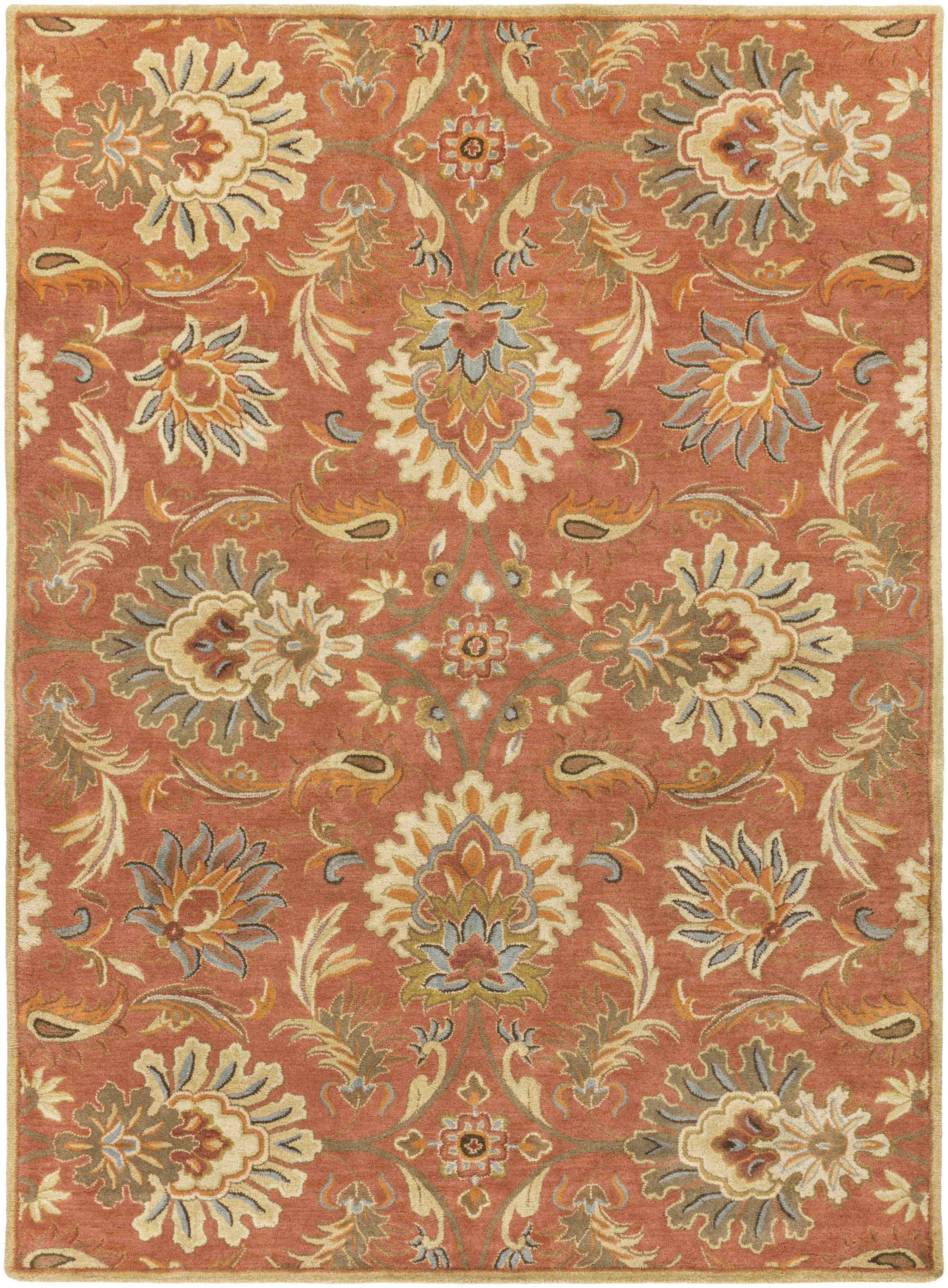Chesterton Hand Tufted Orange 1112 Area Rug