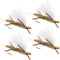 4 Pack Chubby Chernobyl Ant Tan Foam Body Grasshopper Fly - Hook Size 10