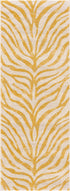 Yellow Terra Zebra Print Area Rug - Clearance