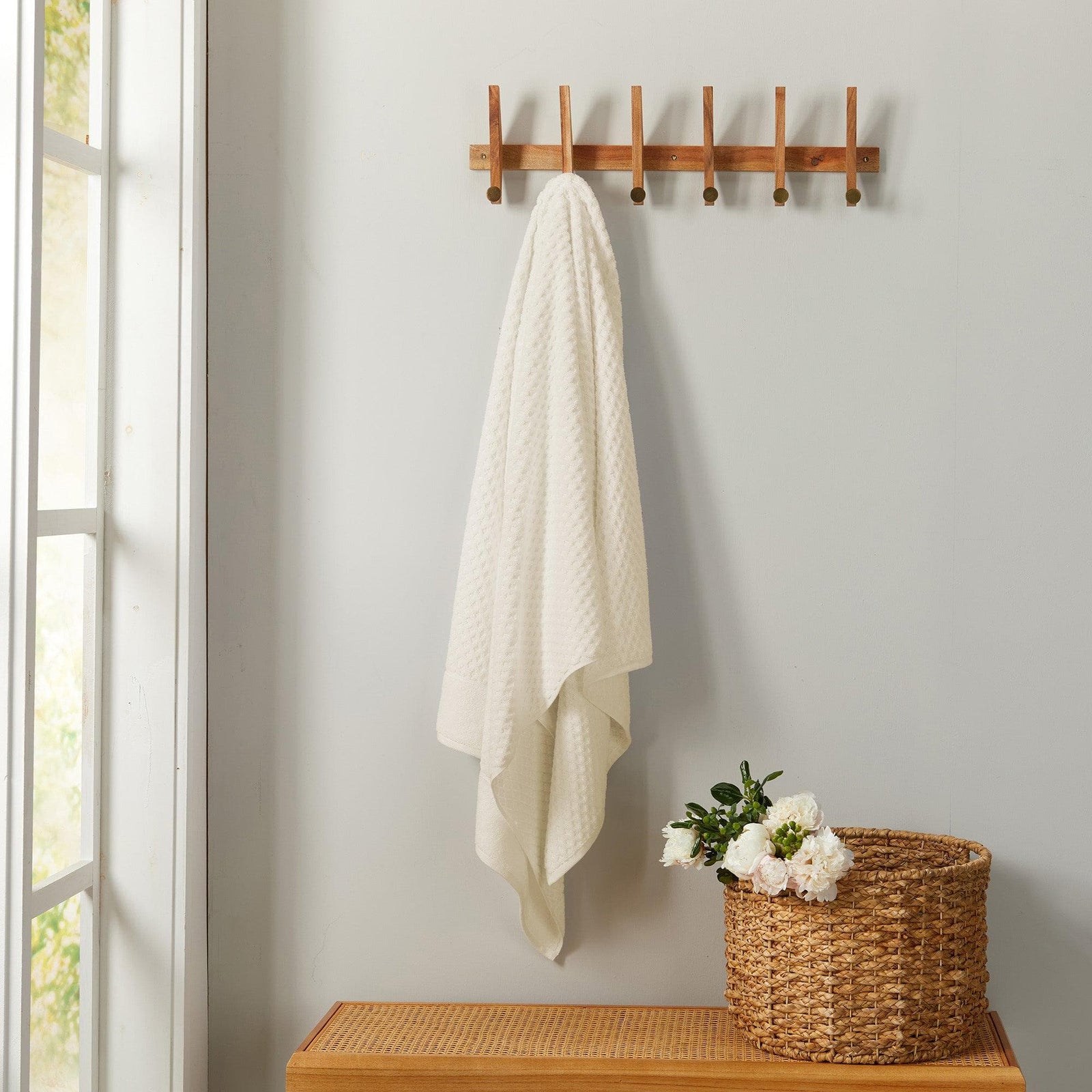 Cotton Diamond Waffle Weave Bath Towel Set - Grayson Collection