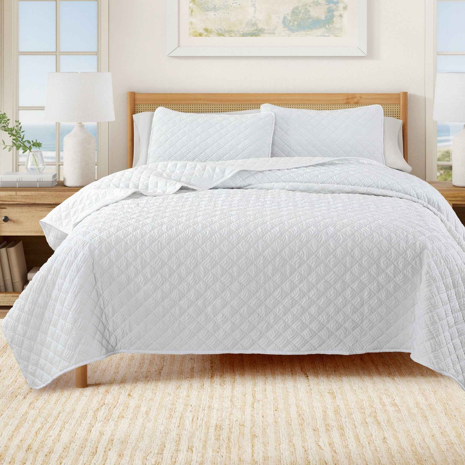 Diamond Embossed Quilt Set - Diamond Microsculpt Collection