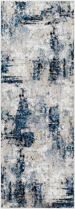 Campsall Blue Abstract Rug - Promo