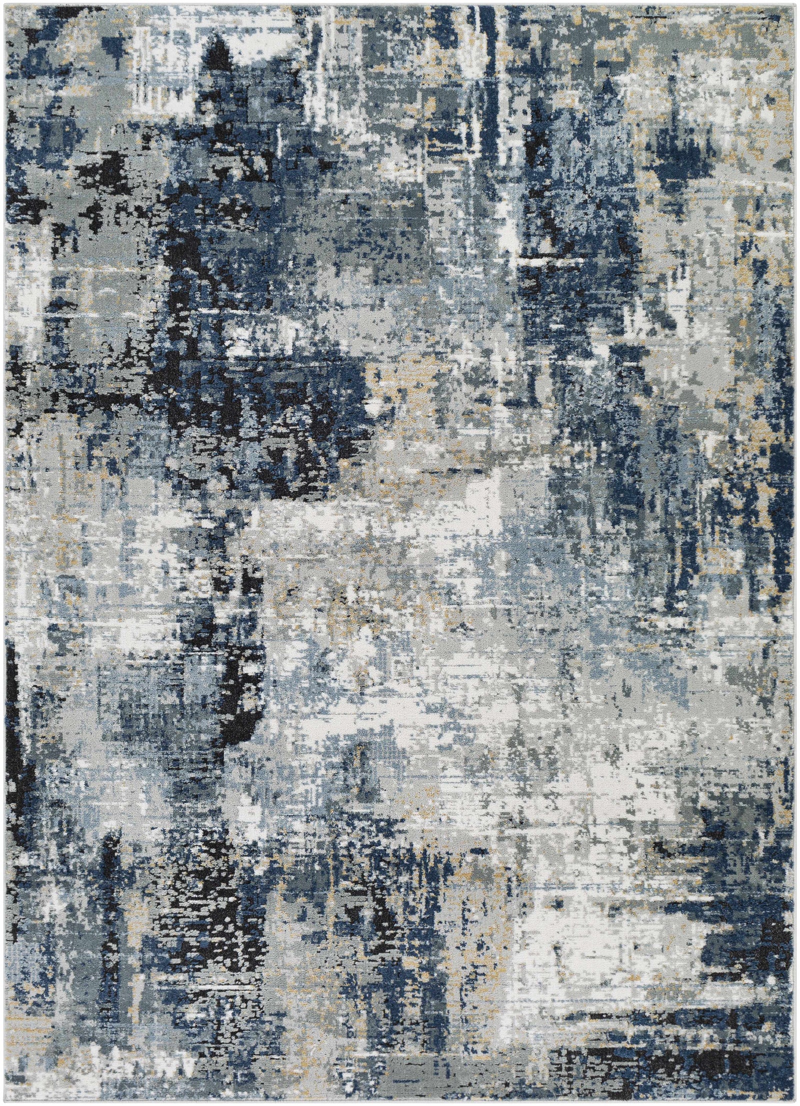 Campsall Blue Abstract Rug - Promo