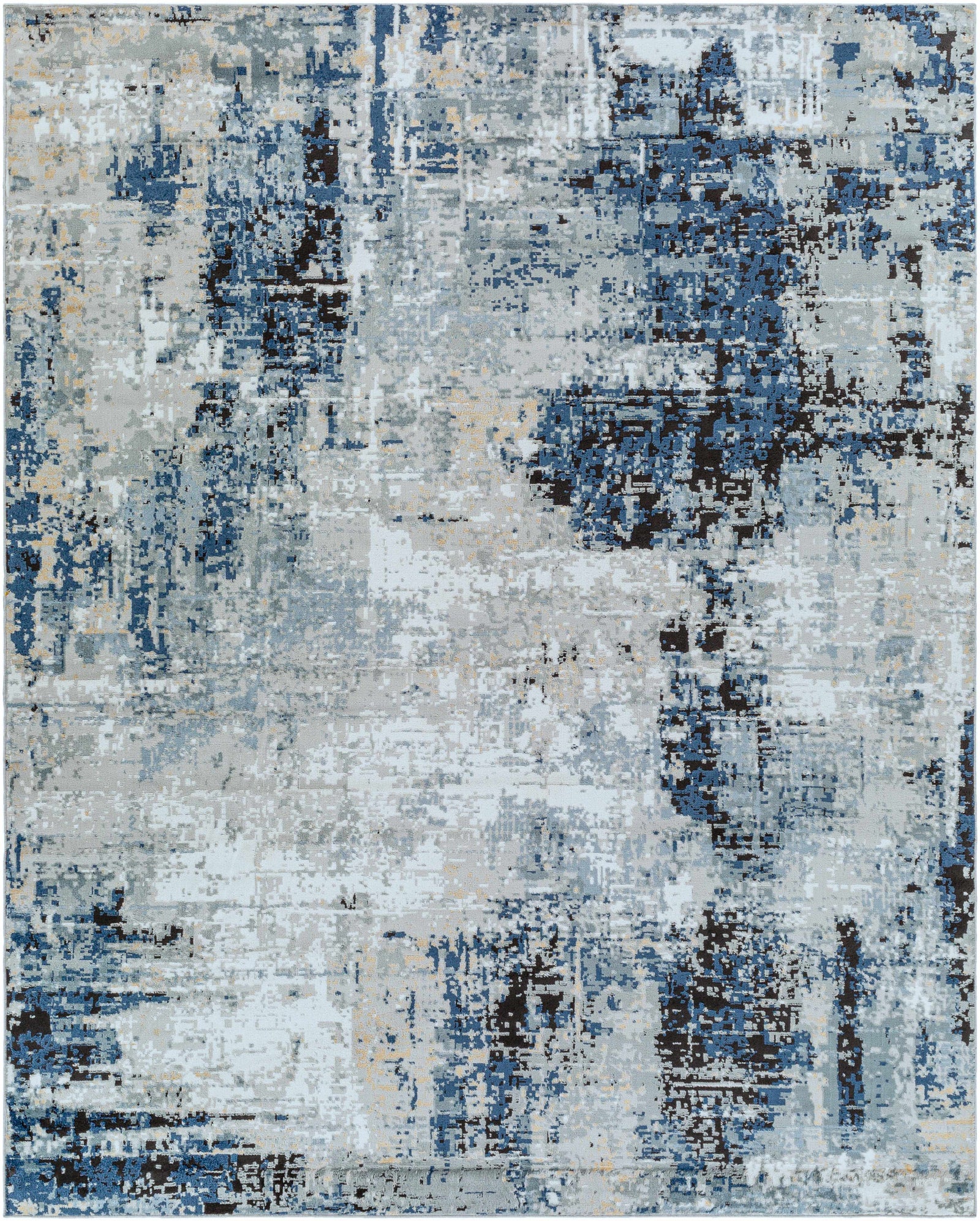 Campsall Blue Abstract Rug - Promo