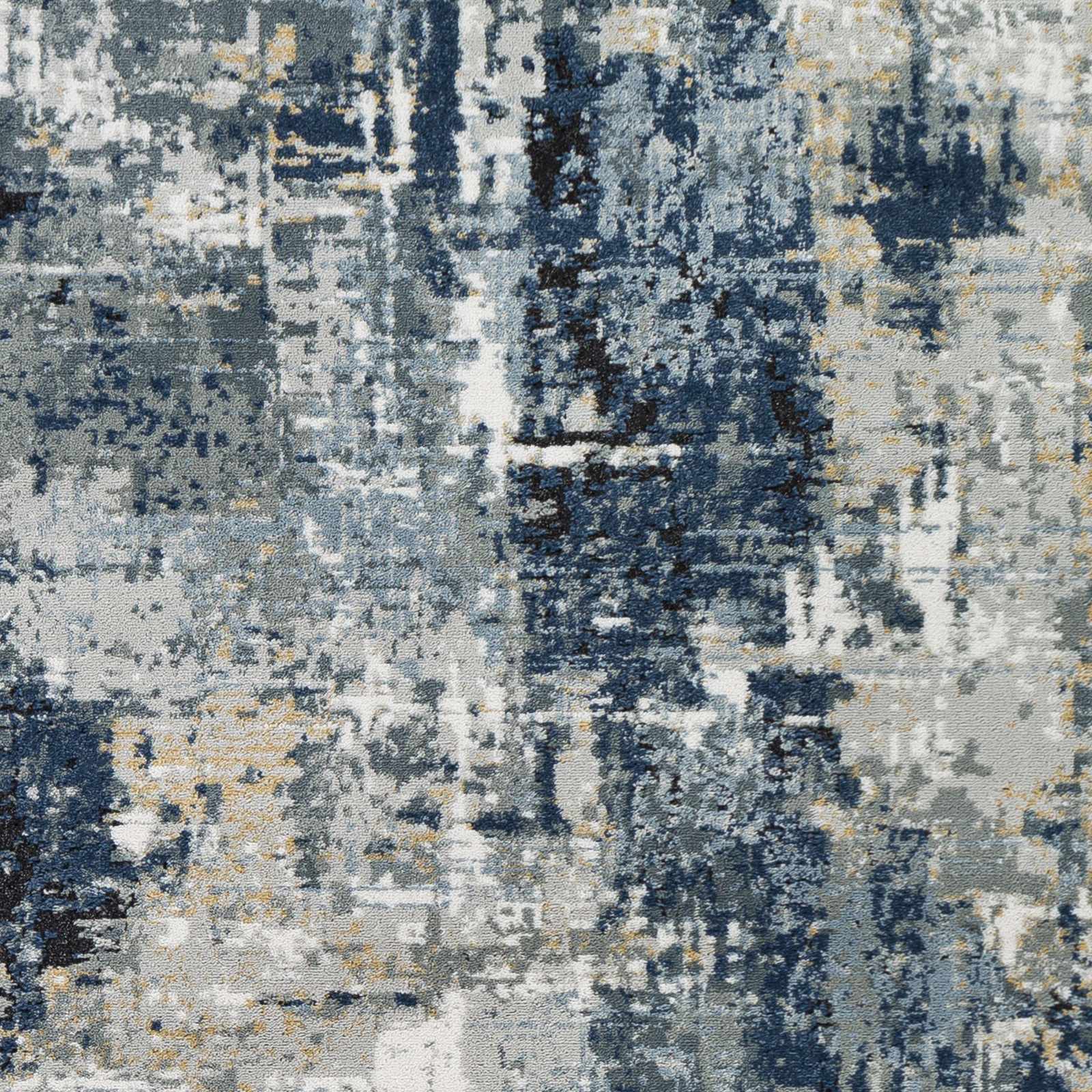 Campsall Blue Abstract Rug - Promo