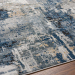 Campsall Blue Abstract Rug - Promo