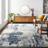 Campsall Blue Abstract Rug - Promo