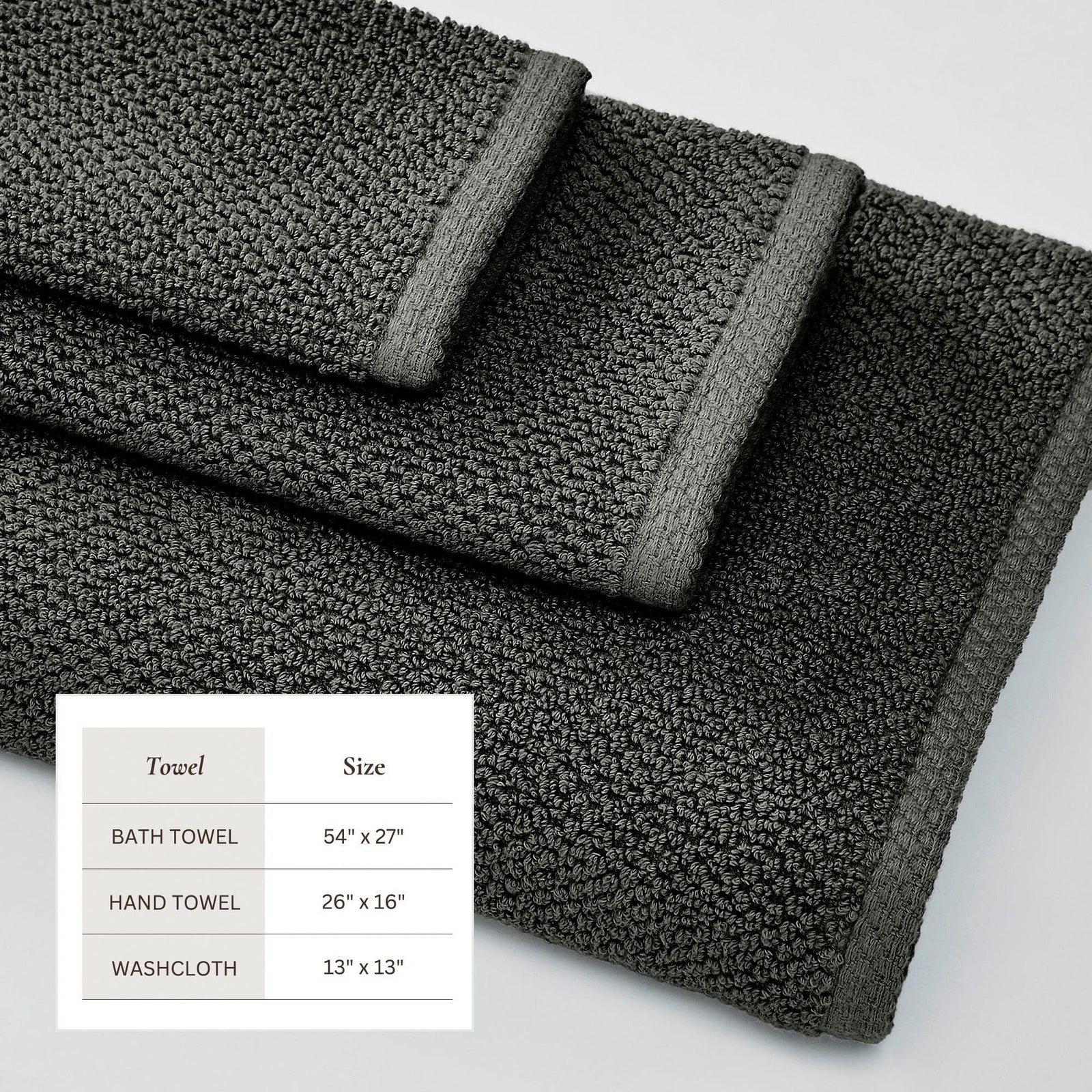 Cotton Textured Bath Towel Set - Acacia Collection