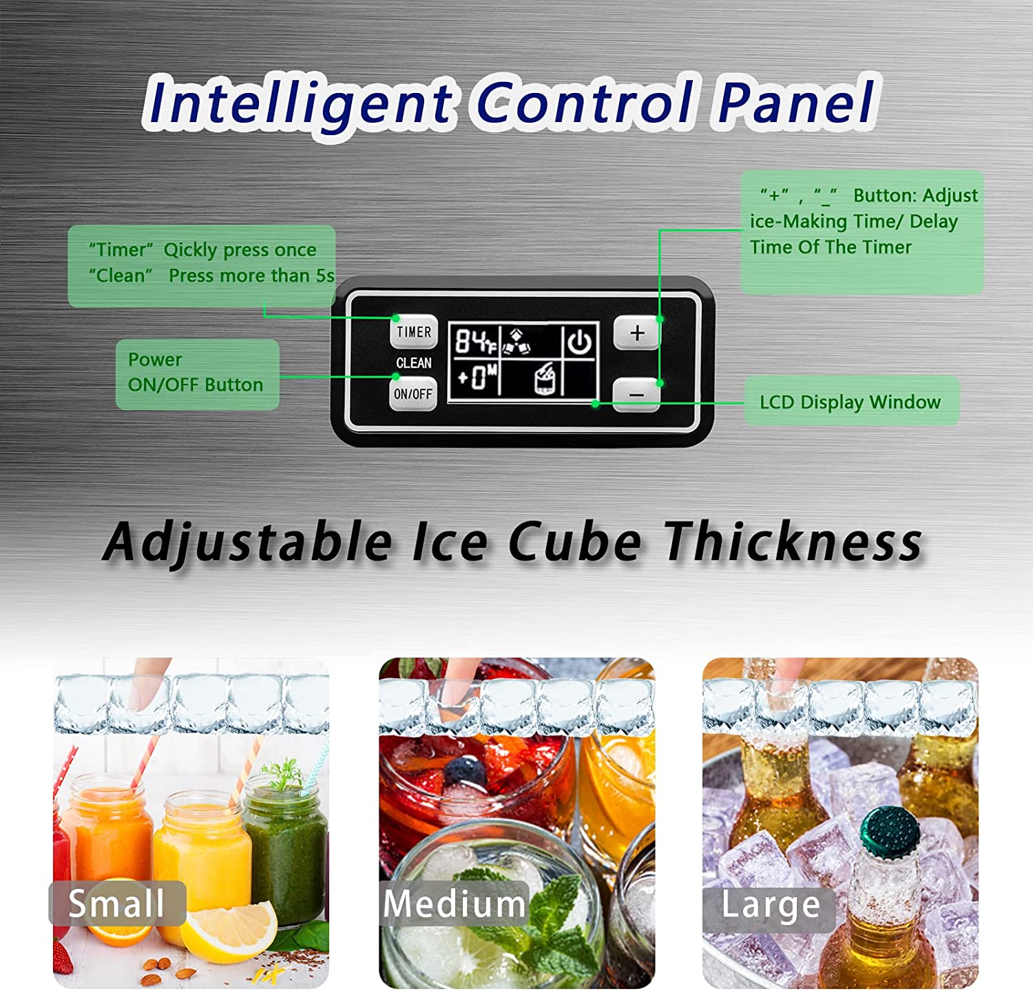 100LBS/200LBS/265LBS  Freestanding Commercial Ice Maker Z5845A
