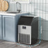 Commercial Ice Maker Machine,100lbs/24H Moon-Shaped Ice Machine with 28 Lbs Storage Capacity
