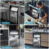 Commercial Ice Maker Machine,100lbs/24H Moon-Shaped Ice Machine with 28 Lbs Storage Capacity