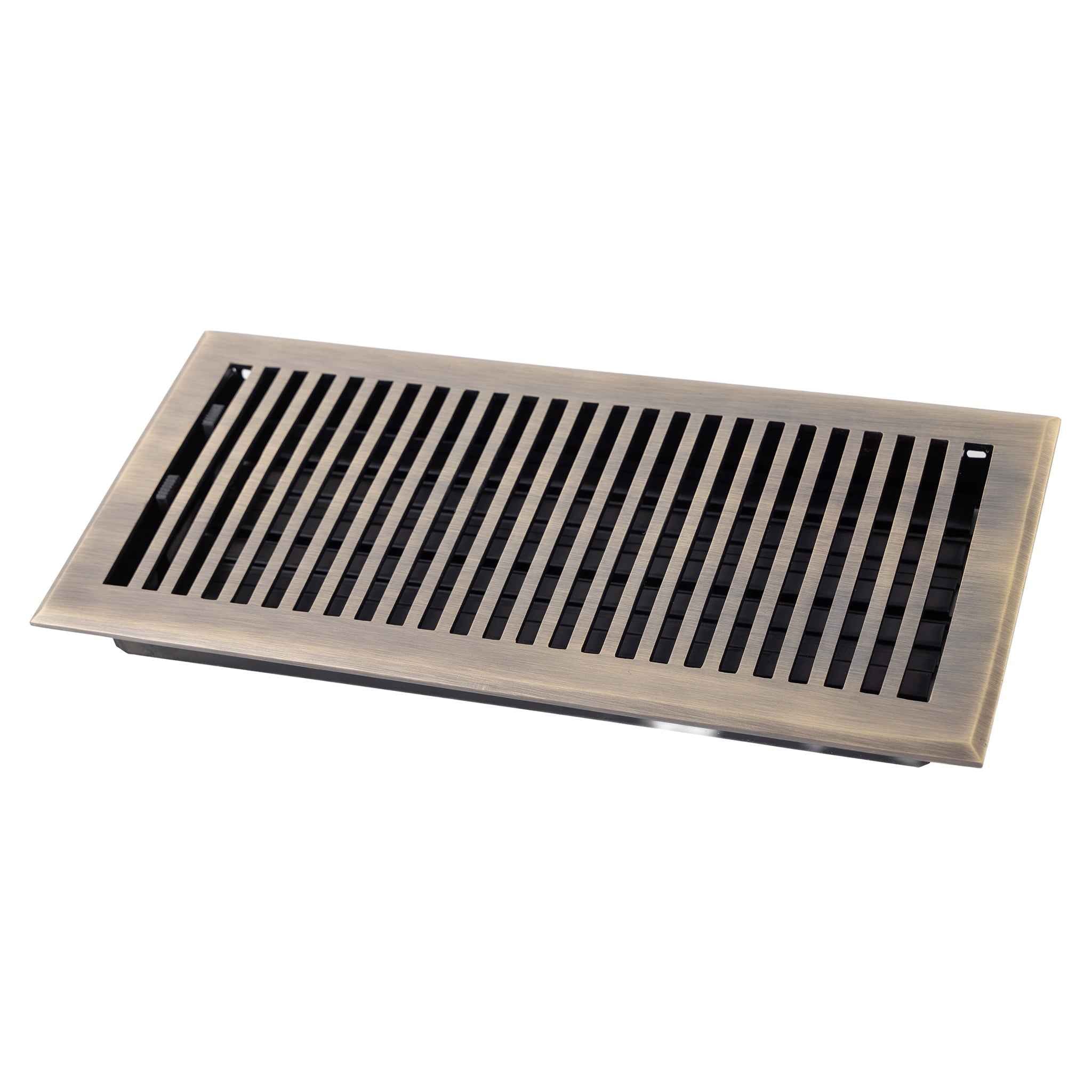 Cast Brass Contemporary Vent Covers - Antique Brass