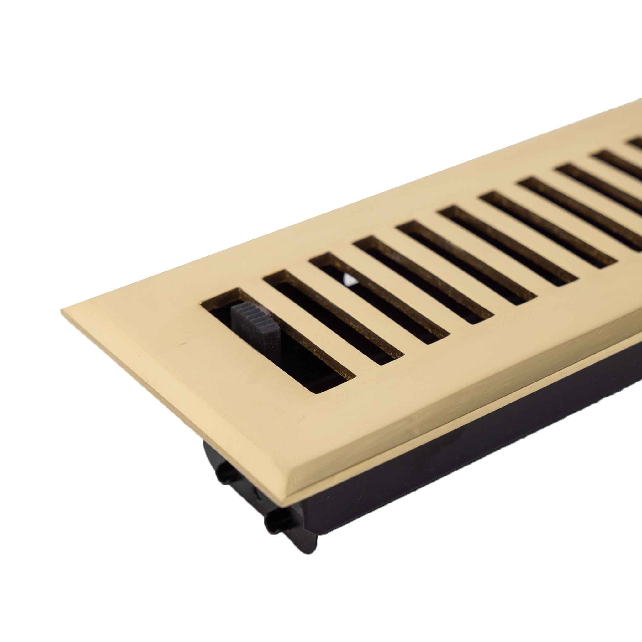 Cast Brass Contemporary Vent Covers - Polished Brass
